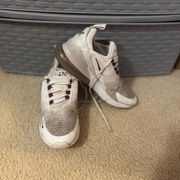 Nike Women's Air 270 White and Brown Sneakers - Picture 3 of 9
